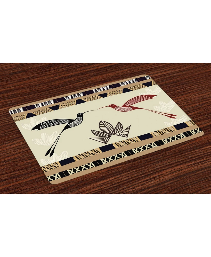 Ambesonne Hummingbird Place Mats, Set of 4