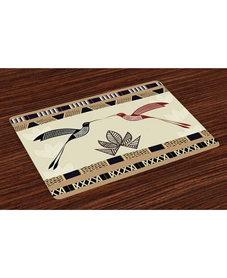 Ambesonne Hummingbird Place Mats, Set of 4