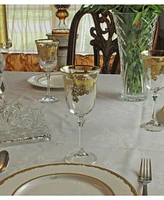 Lorren Home Trends Embellished 24K Gold Crystal Water Glasses, Set of 4