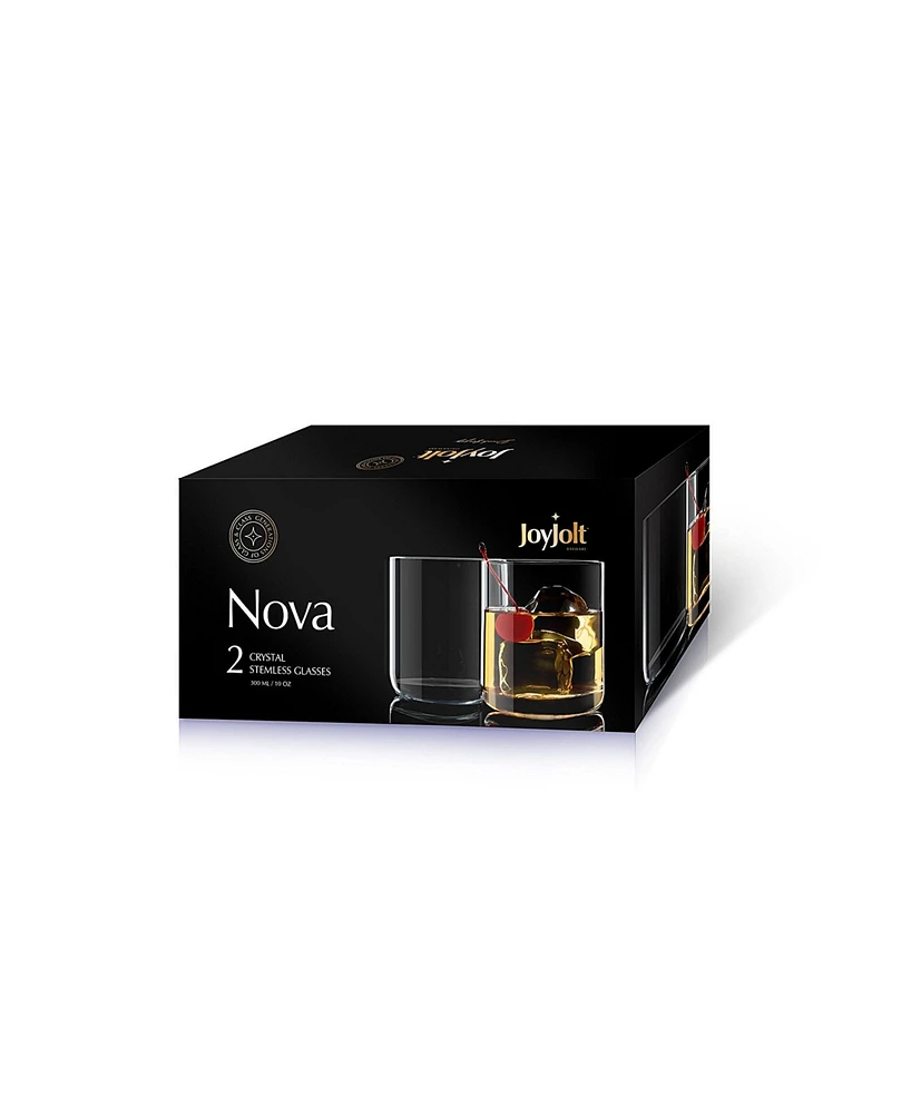 JoyJolt Nova Whiskey Glasses Set of 4