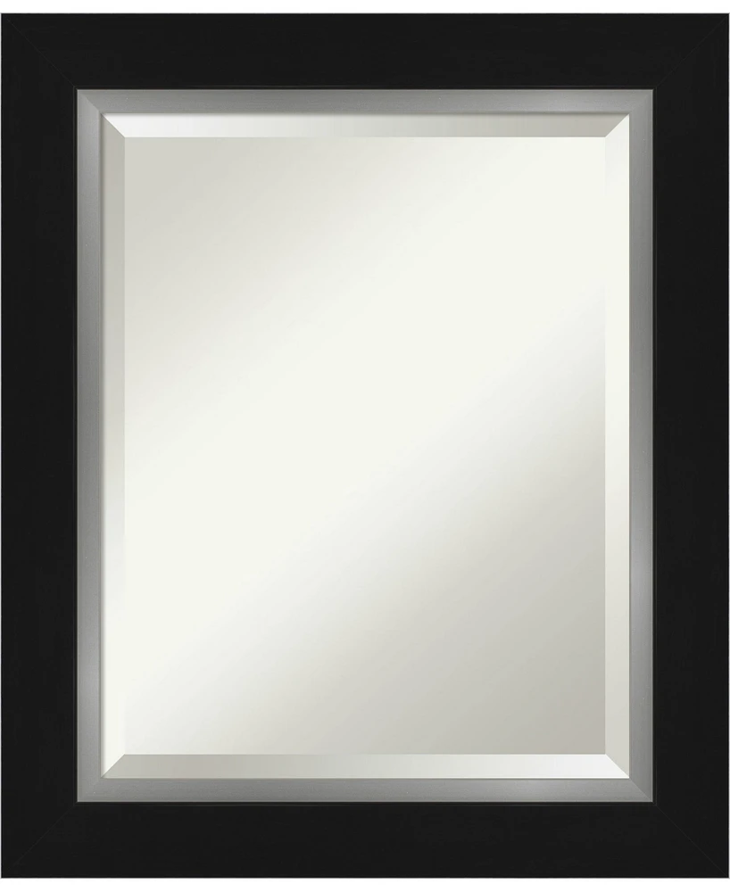 Amanti Art Eva Silver-tone Framed Bathroom Vanity Wall Mirror, 21.25" x 25.25"