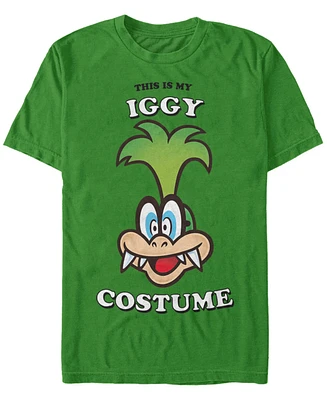 Nintendo Men's Super Mario Iggy Halloween Costume Short Sleeve T-Shirt