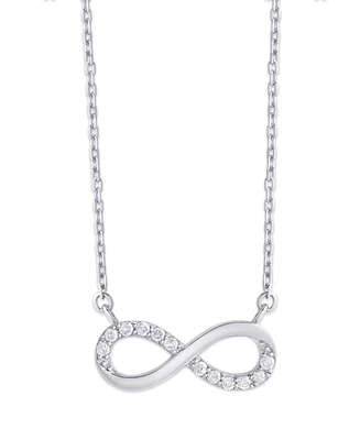 Diamond 1/5 ct. t.w. Infinity Necklace in Sterling Silver