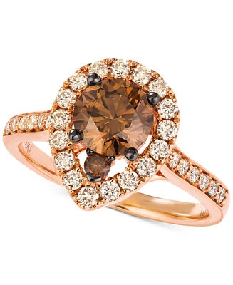 Le Vian Diamond Halo 20th Jubilee Ring (1-5/8 ct. t.w.) 14k Rose and White Gold