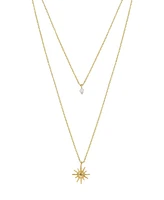 Ettika Layered Starburst Crystal Necklace
