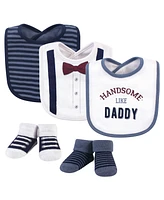 Little Treasure Boys Coordinated 5-Pack Bibs and Socks