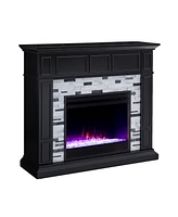 Southern Enterprises Lysander Marble Color Changing Electric Fireplace