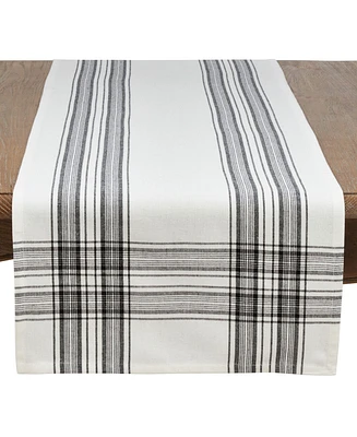 Saro Lifestyle Cotton Plaid Design Table Runner