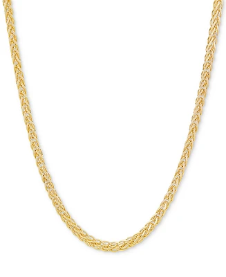 Wheat Link 24" Chain Necklace (2-1/2mm) 18k Gold-Plated Sterling Silver or