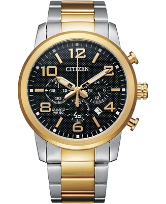Citizen Men's Quartz Chronograph Two-Tone Stainless Steel Bracelet Watch 42mm