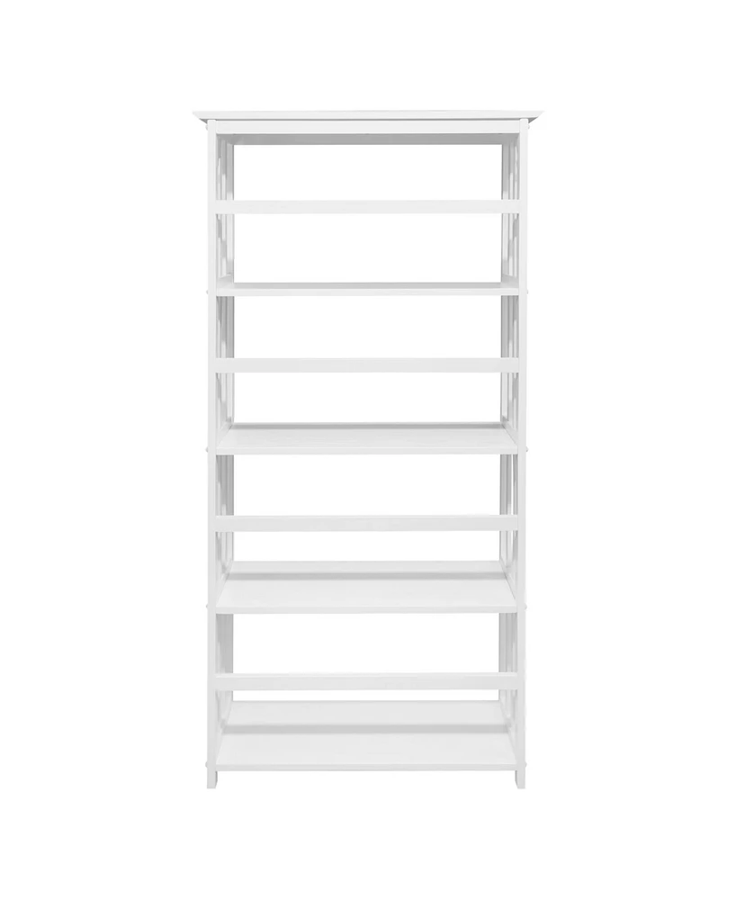 Yu Shan Mission Style 5-Shelf Bookcase