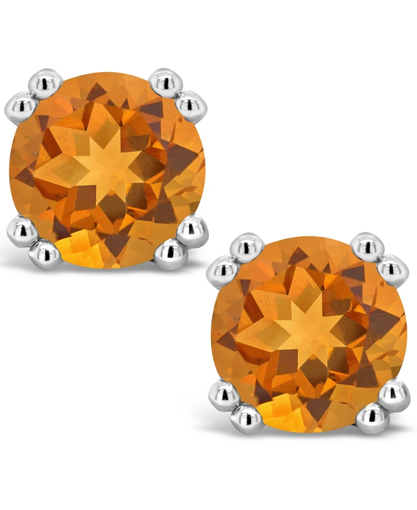 Citrine (2-1/2 ct. t.w.) Stud Earrings Sterling Silver (Also Available White Topaz)