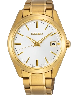 Seiko Men's Essentials Gold-Tone Stainless Steel Bracelet Watch 40.2mm