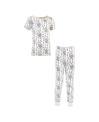 Touched by Nature Toddler Girls and Boys Elephant Tight-Fit Pajama Set, Pack of 2