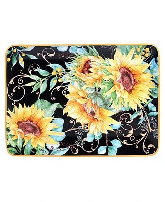 Certified International Sunflower Fields Rectangular Platter