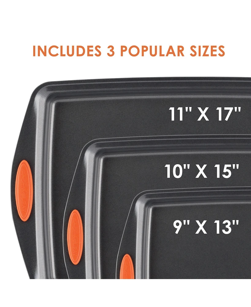 Rachael Ray Yum-o! Oven Lovin' 3-Piece Nonstick Cookie Pan Set