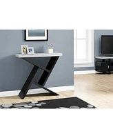 Monarch Specialties Accent Table - 36" L Cement-Look Hall Console