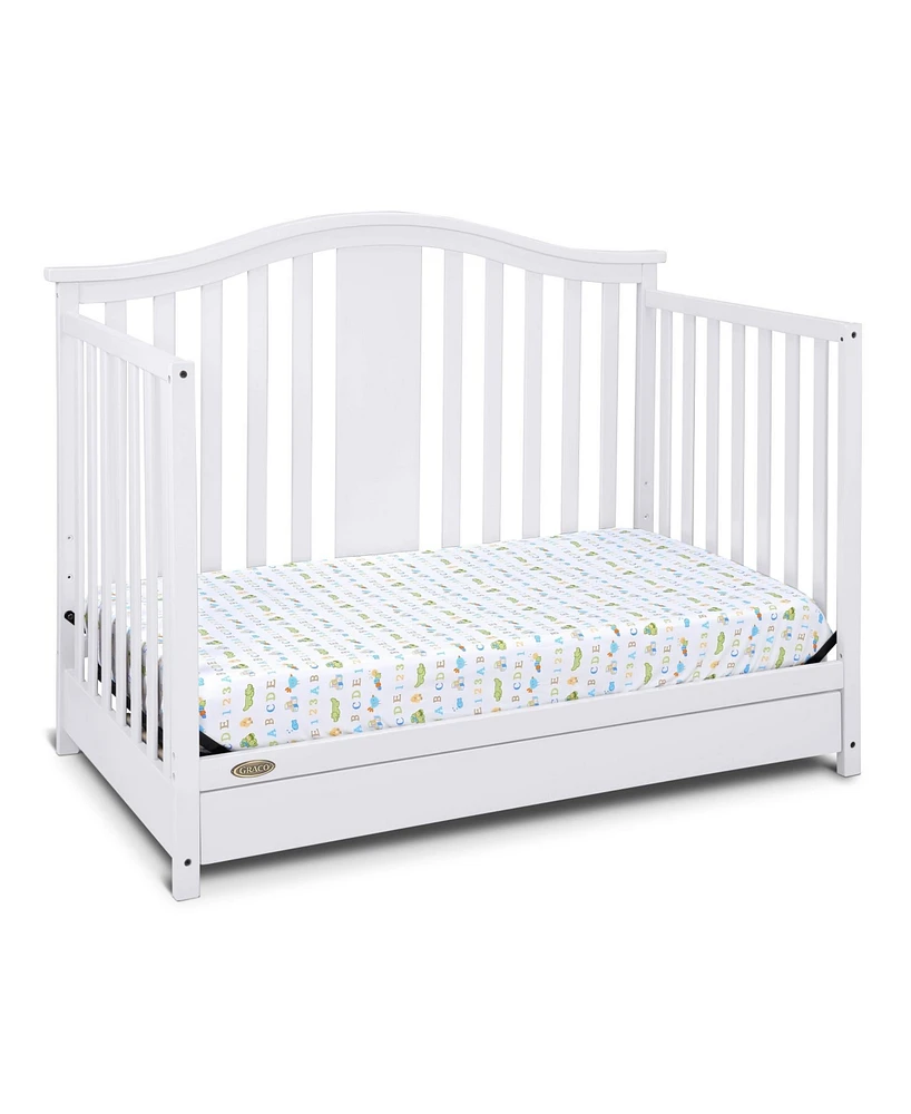 Graco Solano 4-in-1 Convertible Crib with Drawer - White
