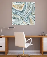 Empire Art Direct Agate Abstract I Frameless Free Floating Tempered Art Glass Abstract Wall Art by Ead Art Coop, 38" x 38" x 0.2"