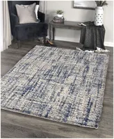 Closeout! Orian Cotton Tail Cross Thatch Gray 6'7" x 9'6" Area Rug