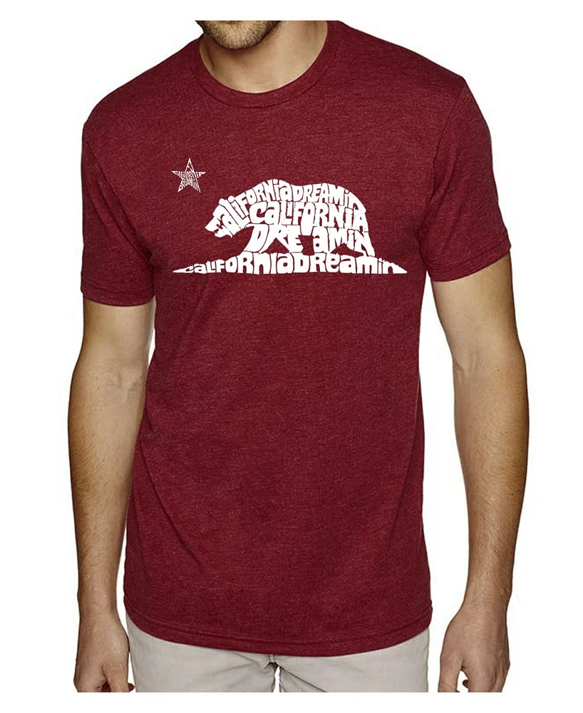 La Pop Art Men's Premium Word T-shirt - California Dreamin