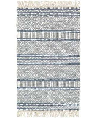 Closeout! Livabliss Farmhouse Tassels Fts-2301 Denim 9' x 12' Area Rug