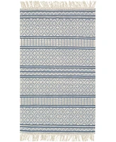 Closeout! Livabliss Farmhouse Tassels Fts-2301 Denim 9' x 12' Area Rug