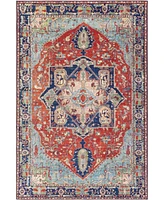 Livabliss Iris Irs- Red 3'6" x 5'6" Area Rug