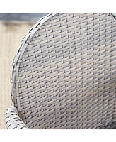 Noble House Aurora Outdoor Armed Stack Chairs with Frame, Set of 2