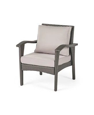 Noble House Bradley Outdoor Armchair with Cushions, Set of 2