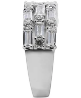 Arabella Cubic Zirconia Baguette Band in Sterling Silver