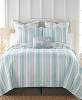 Levtex Cape Coral Stripe Reversible 3-Pc. Quilt Set