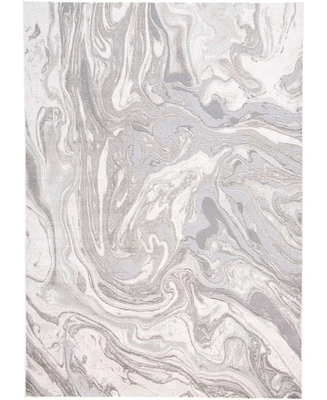 Feizy Prasad R3894 Silver 1'8" x 2'10" Area Rug