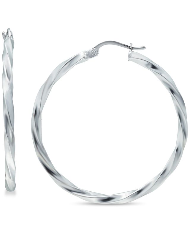 Giani Bernini Twist Hoop Earrings in Sterling Silver, Created for Macy's