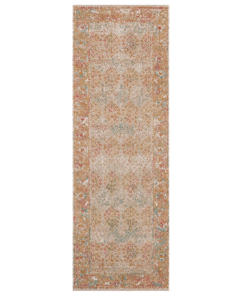 Amer Rugs Eternal Ete-16 Beige/Rust 2'7" x 7'6" Runner Rug