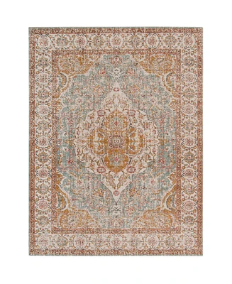 Amer Rugs Eternal Ete-3 Aqua/Ivory 7'6" x 9'6" Area Rug