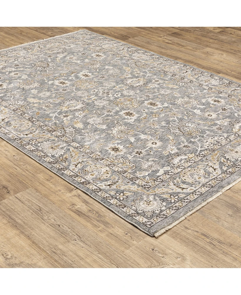 Oriental Weavers Maharaja 70E Blue and Ivory 7'10" x 10'10" Area Rug