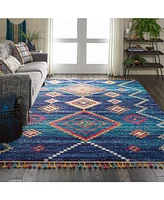 Closeout! Nourison Home Nomad NMD04 Cream and Gray 8'10" x 12' Area Rug