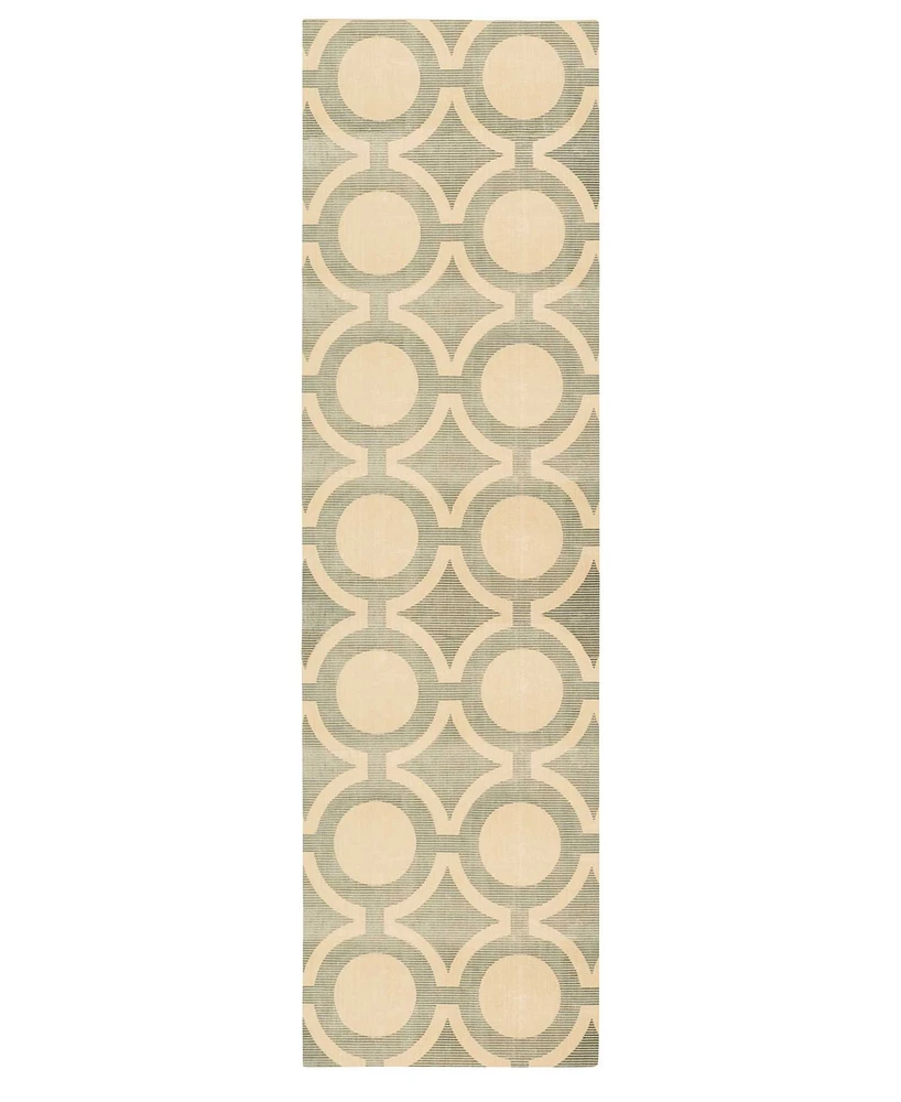 Nourison Home Luminance LUM01 Cream and Gray 2'3" x 8' Runner Rug