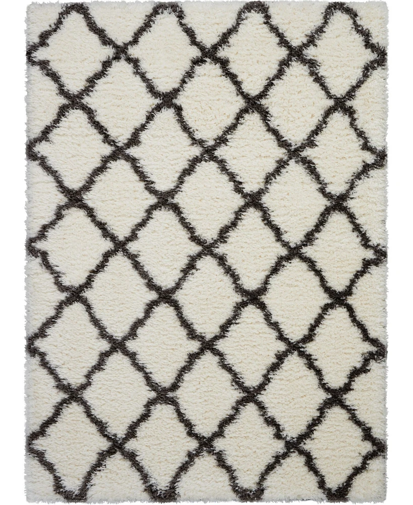 Nourison Home Luxe Shag LXS02 Ivory 8'2" x 10' Area Rug