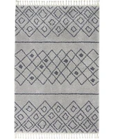Nourison Home Serenity Shag Srs02 Gray Slate Rug