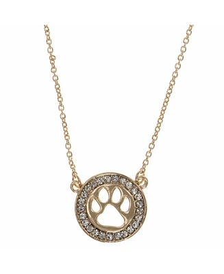 Pet Friends Jewelry Pave Paw Pendant