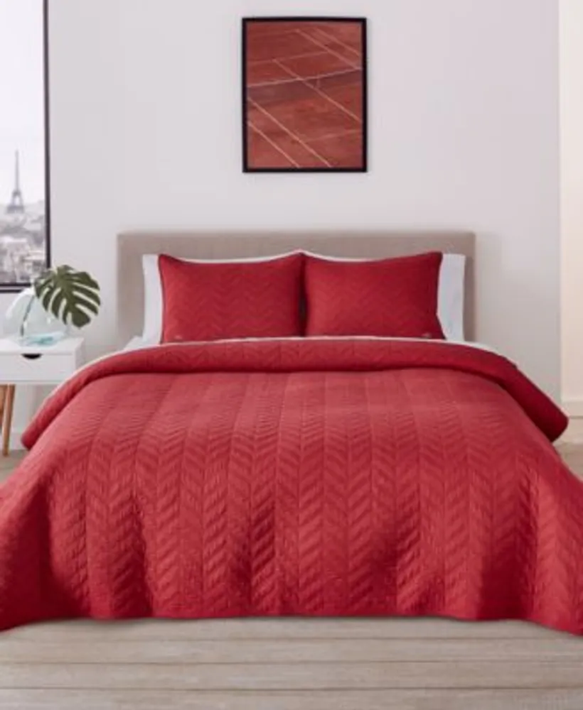 Closeout Lacoste Home Herringbone Stitch Quilt Sets