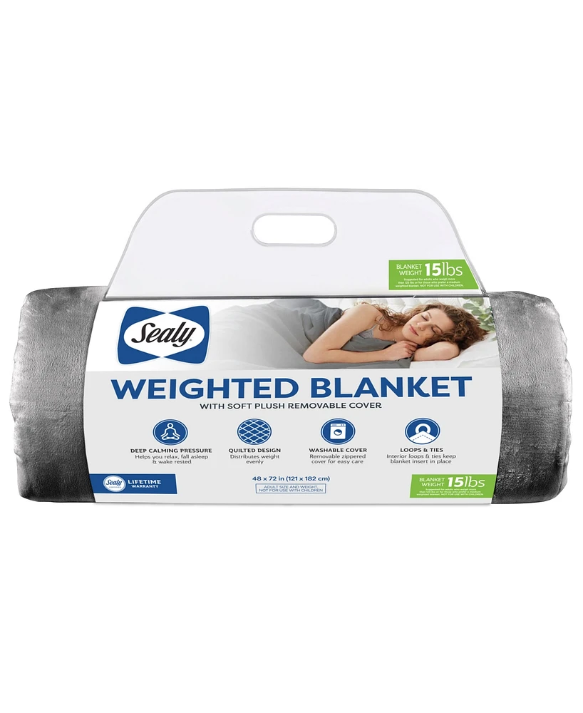 Sealy 15 lbs Weighted Blanket, 48" x 72"