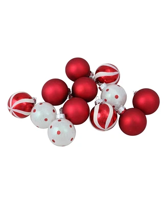 Northlight 12 Count 2-Finish Glass Christmas Ball Ornaments