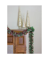 Northlight Unlit Snowblush Wide Cut Artificial Christmas Garland