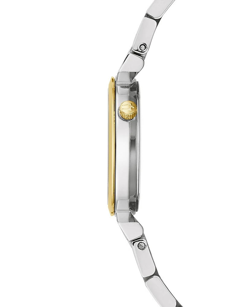 Bulova Women's Classic Regatta Diamond-Accent Two-Tone Stainless Steel Bracelet Watch 24mm