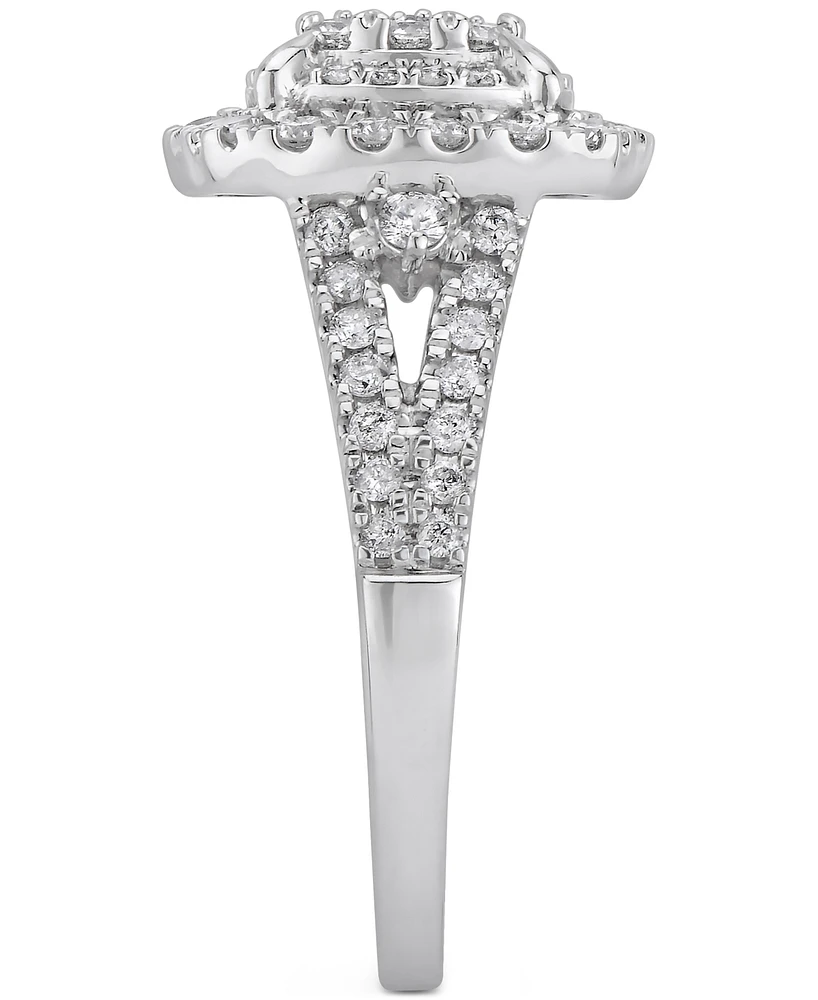 Diamond Cluster Ring (1 ct. t.w.) in 10k White Gold