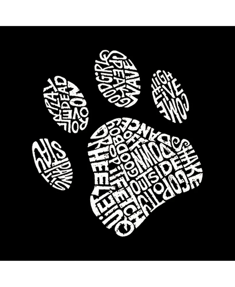 La Pop Art Men's Word Dog Paw Crewneck Sweatshirt