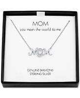 Diamond Mom Pendant Necklace (1/20 ct. t.w.) in Sterling Silver, 16" + 2" extender
